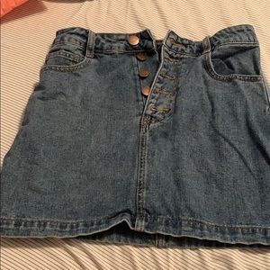 Forever 21 Jean skirt with rainbow pockets